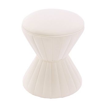 Multifunction Velvet Ottoman with Solid Wood Frame