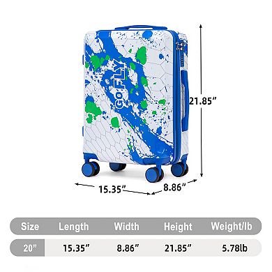 20" Carry-On Luggage, Printed Splatter Pattern