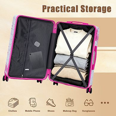 28" Carry-On Luggage, Printed Splatter Pattern