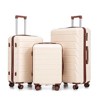 3 pc 20" 24" 28" ABS Hardshell Luggage Set for Travel