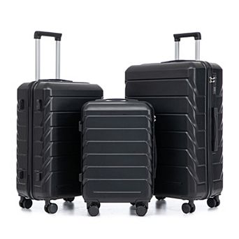 3 pc 20" 24" 28" ABS Hardshell Luggage Set for Travel