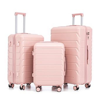 3 pc 20" 24" 28" ABS Hardshell Luggage Set for Travel