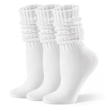 Women's Slouch Crew Socks Cotton Blend Stretchy Seamless Toe Cozy Warm