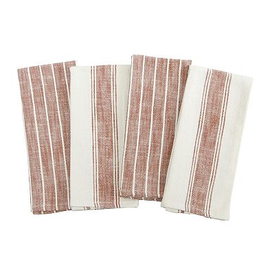 Farmhouse Slubbed Cotton Kitchen Towels Soft Absorbent with Hanging Loop Machine Washable
