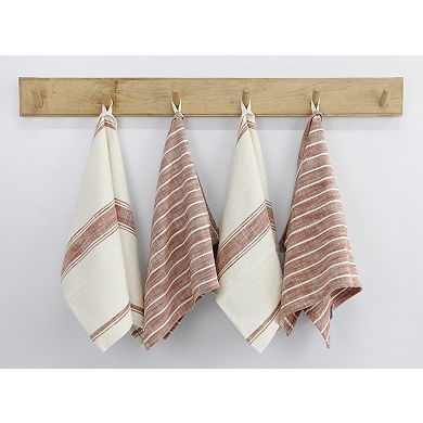 Farmhouse Slubbed Cotton Kitchen Towels Soft Absorbent with Hanging Loop Machine Washable