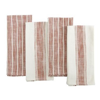 Farmhouse Slubbed Cotton Kitchen Towels Soft Absorbent with Hanging Loop Machine Washable