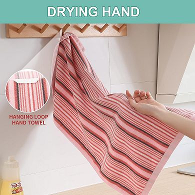 Kitchen Cotton Dish Towels Thick Highly Absorbent With Hanging Loop
