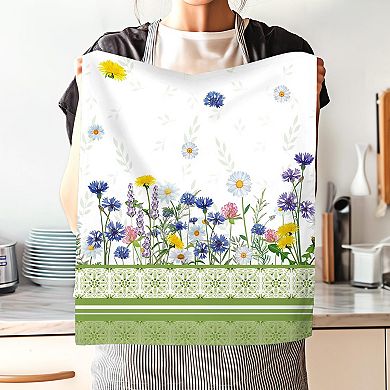 Cotton Kitchen Tea Towels Quick Drying Dish Cloths For Gifting And Home Decor
