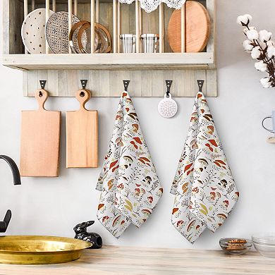 Cute Mushroom Soft Absorbent Decorative Kitchen Hand Towel Set