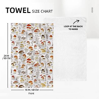 Cute Mushroom Soft Absorbent Decorative Kitchen Hand Towel Set