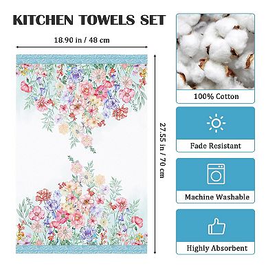 Cotton Kitchen Towels Quick Drying Durable Multi Use Decorative Gifts