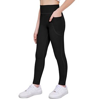 Arshiner Girls Athletic Leggings High Waist Yoga Pants For Kids With Pockets Dance Running Workout
