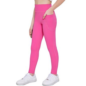 Arshiner Girls Athletic Leggings High Waist Yoga Pants For Kids With Pockets Dance Running Workout
