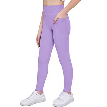 Arshiner Girls Athletic Leggings High Waist Yoga Pants For Kids With Pockets Dance Running Workout