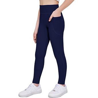 Arshiner Girls Athletic Leggings High Waist Yoga Pants For Kids With Pockets Dance Running Workout