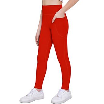Arshiner Girls Athletic Leggings High Waist Yoga Pants For Kids With Pockets Dance Running Workout