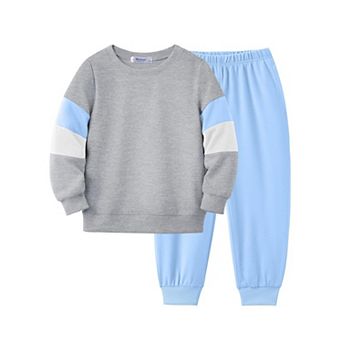 Arshiner Boys Crew Neck Long Sleeve Sweatshirt Pants Set Casual Clothing For Kids