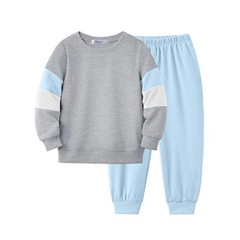 Arshiner Boys Crew Neck Long Sleeve Sweatshirt Pants Set Casual Clothing For Kids