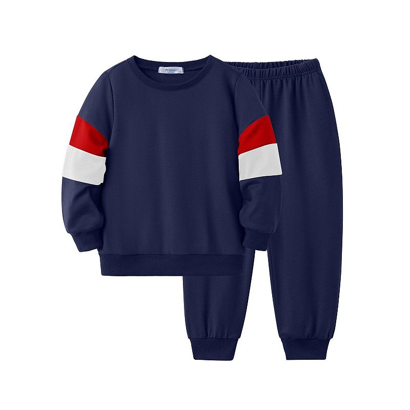 Arshiner Boys Crew Neck Long Sleeve Sweatshirt Pants Set Casual ...