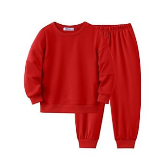 Arshiner Boys Crew Neck Long Sleeve Sweatshirt Pants Set Casual Clothing For Kids