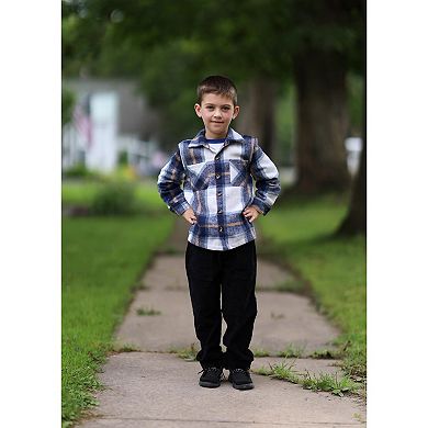 Arshiner Boys Flannel Shirts Kids Button Down Plaid Shirt Fall Plaid Jacket