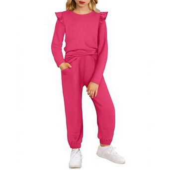 Arshiner Girls Clothes Long Sleeve Pullover Tops And Pants With Pockets Clothing Set