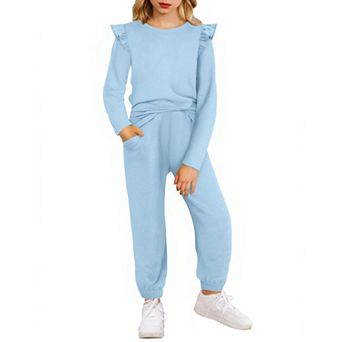 Arshiner Girls Clothes Long Sleeve Pullover Tops And Pants With Pockets Clothing Set