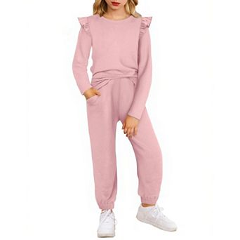 Arshiner Girls Clothes Long Sleeve Pullover Tops And Pants With Pockets Clothing Set