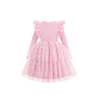 Arshiner Toddler Dress Baby Girls Tutu Tiered Formal Party Sequin Tulle Dresses Fall Winter Clothes