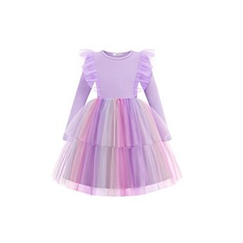 Arshiner Toddler Dress Baby Girls Tutu Tiered Formal Party Sequin Tulle Dresses Fall Winter Clothes
