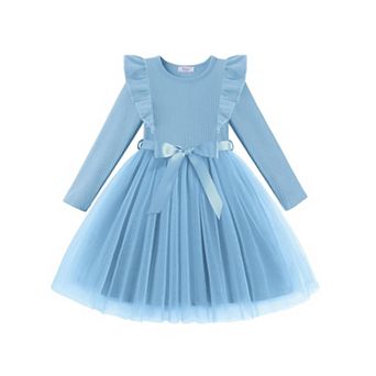 Arshiner Toddler Dress Christmas Patter Tulle Girls Long Sleeve Tutu Winter Kis Outfit