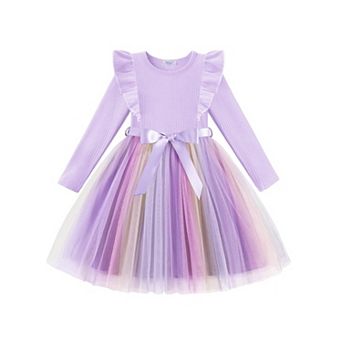Arshiner Toddler Dress Christmas Patter Tulle Girls Long Sleeve Tutu Winter Kis Outfit