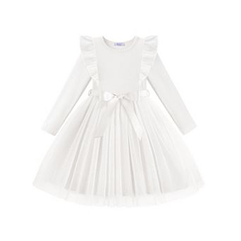 Arshiner Toddler Dress Christmas Patter Tulle Girls Long Sleeve Tutu Winter Kis Outfit