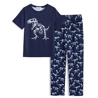 Arshiner Boys Christmas Pajamas Short Sleeve Shirt And Pajama Pants Piece Pajama Set