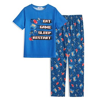 Arshiner Boys Christmas Pajamas Short Sleeve Shirt And Pajama Pants Piece Pajama Set