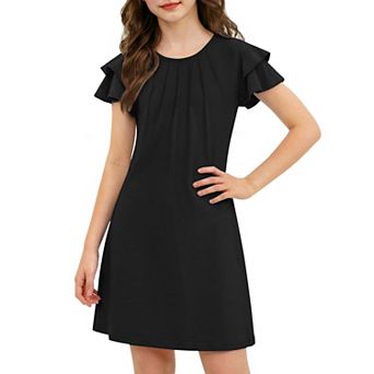 Arshiner Butterfly Dress For Tween Girl Summer Hawaiian Flutter Sleeve Aline Midi Dresses