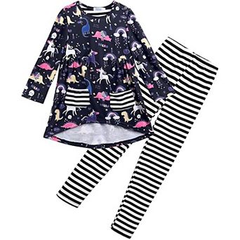 Arshiner Little Girls Outfits Cute Clothing Sets Long Sleeve Pants Sets With Pockets