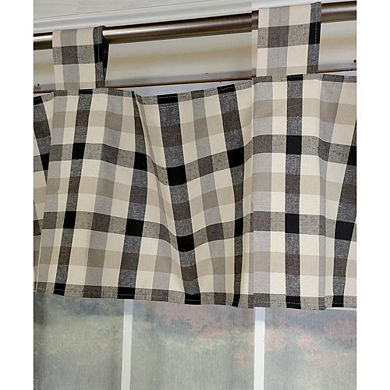 Bison Check Tab 4" Tabs Tab Top Lining Luxurious And Elegant Window Treatment Valance