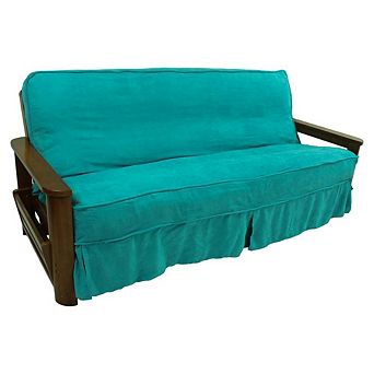 Blazing Needles Solid Microsuede Double Corded 8 to 9-inch Full Futon Slipcover