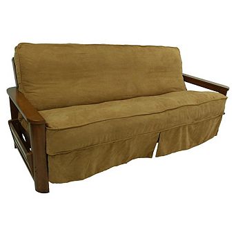 Blazing Needles Solid Microsuede Double Corded 8 to 9-inch Full Futon Slipcover