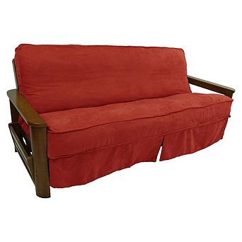 Blazing Needles Solid Microsuede Double Corded 8 to 9-inch Full Futon Slipcover