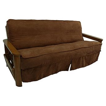 Blazing Needles Solid Microsuede Double Corded 8 to 9-inch Full Futon Slipcover