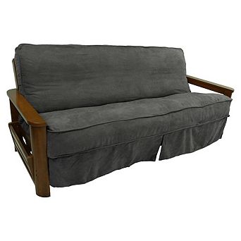 Blazing Needles Solid Microsuede Double Corded 8 to 9-inch Full Futon Slipcover