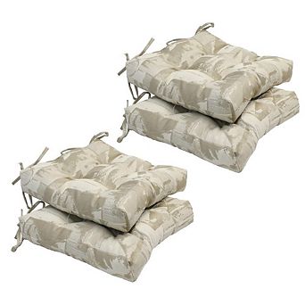Blazing Needles Indoor Square Tufted Chair Cushions (Set of 4)