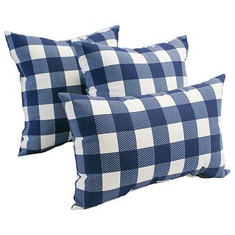 Blazing Needles Throw Pillow and Two 20 inch by 8 inch Bolsters (Set of 3)