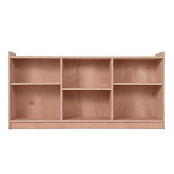 Wooden Storage Shelf, 5-Compartment Toy, Book Organizer with Adjustable Dividers, for Playrooms