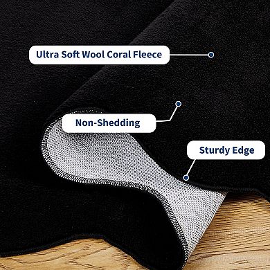 Scalloped Solid Ultra-Soft Washable Rug Indoor Thick Plush Non Slip Easy Clean Fuzzy Fluffy Carpet
