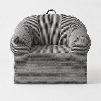 Corduroy Convertible Floor Chair & Sleeper Bed, 2 in 1 Folding Couch Sofa for Apartment Dorm