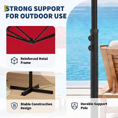 UV-Resistant 9FT Cantilever Patio Umbrella