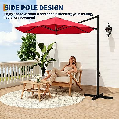 UV-Resistant 9FT Cantilever Patio Umbrella